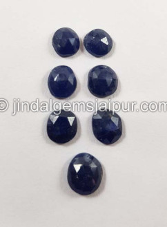 Blue Sapphire Rose Cut Slices